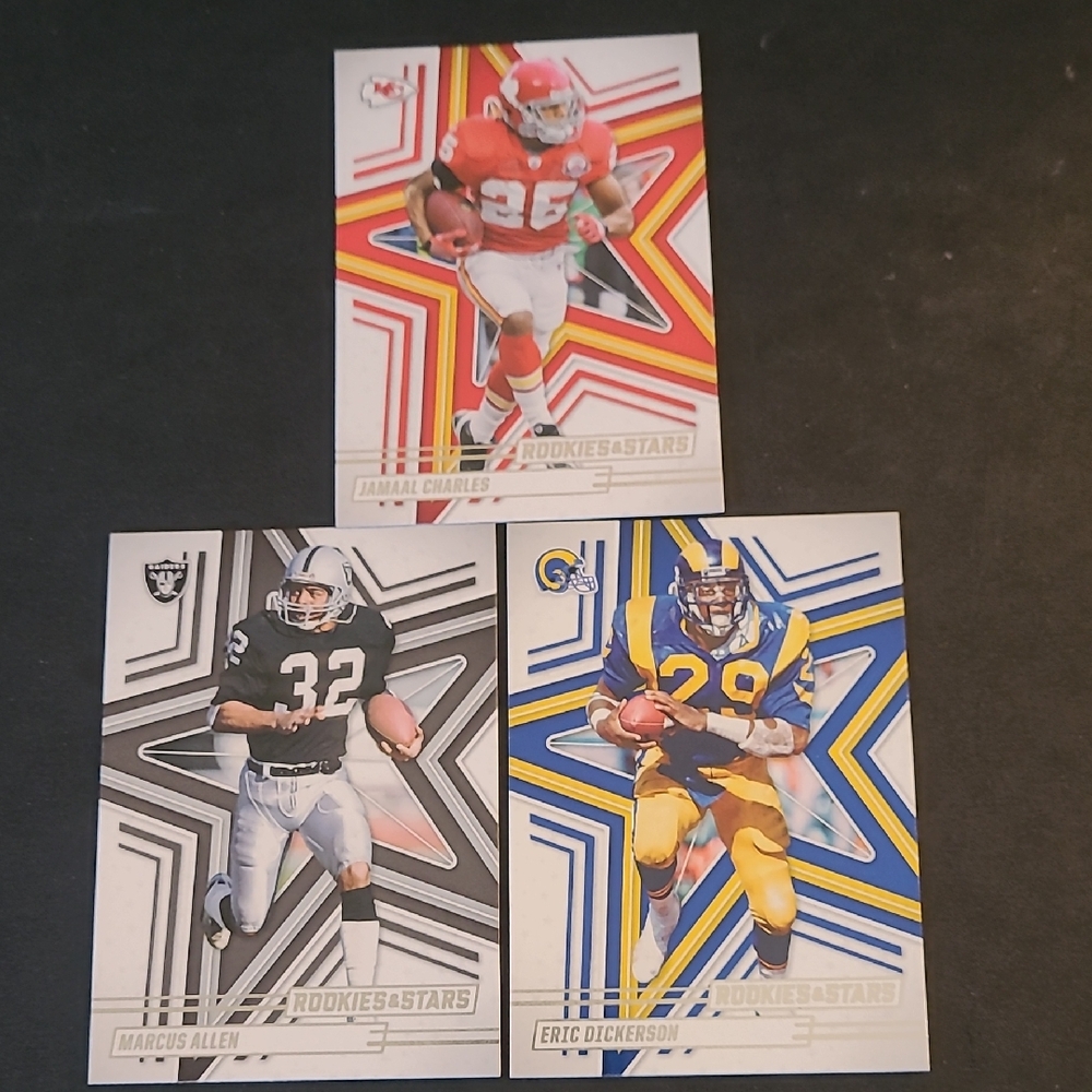 3 X 2025 Panini Running Back Legends-Allen-Charles-Dickerson